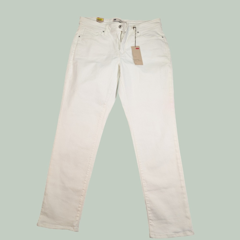 Lee Womens Original Relaxed Straight Leg Off White Cotton Vintage Jean Size 10 M